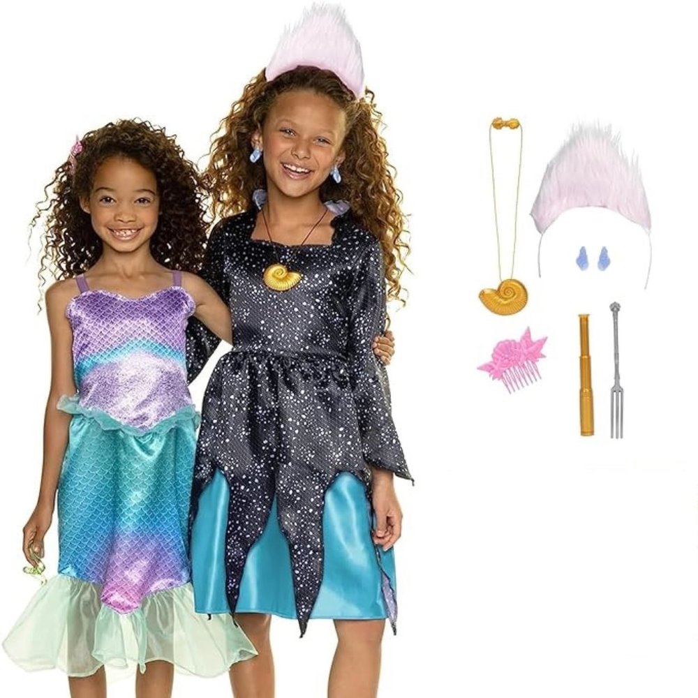 Disney Live Action Movie Film The Little Mermaid Ariel & Ursula Costume set 4-6